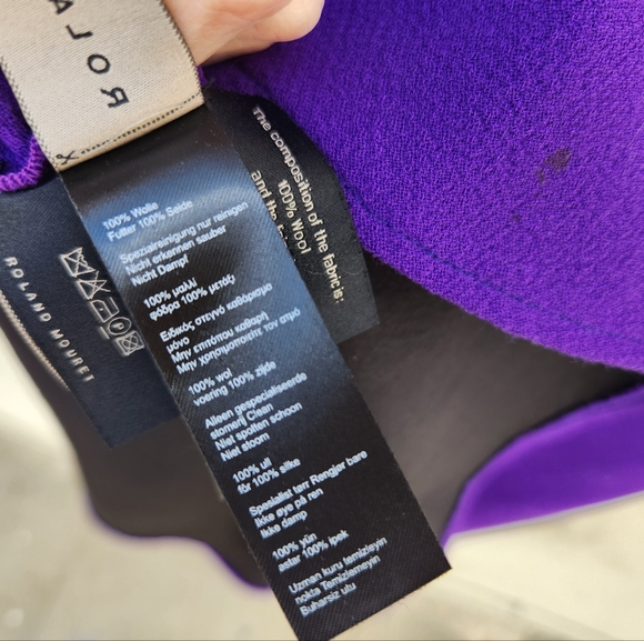 Roland Mouret Purple One Shoulder Mini Dress - Picture 8 of 12